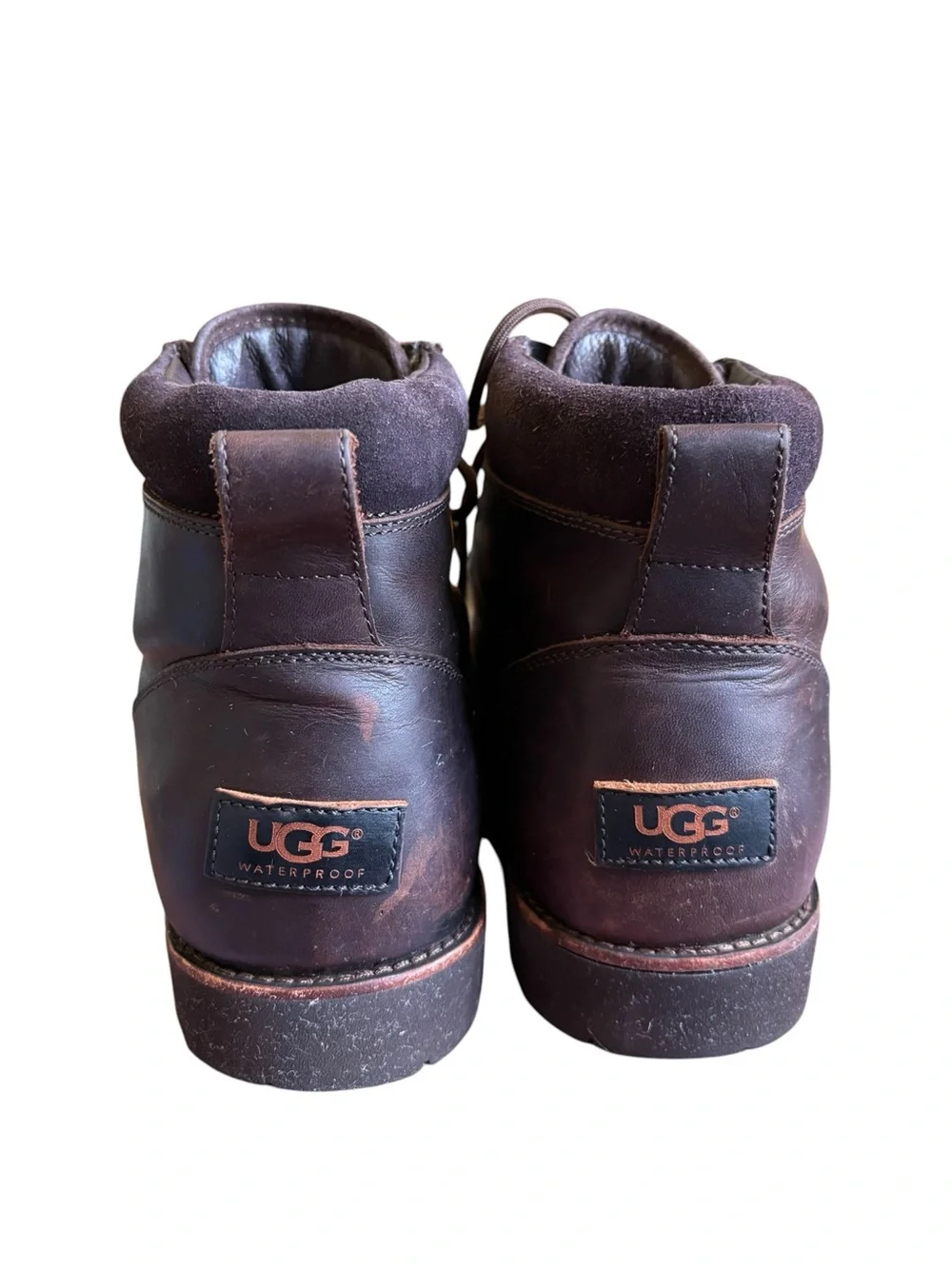 Ugg Australia Seton Men's  Shearling Lined Leather Boots Black 1008146 size 10